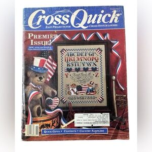 Cross Quick Magazine Premier Issue August September 1988 Stitch Patterns Sampler